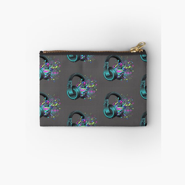 Item preview, Cyberpunk Neon Glitch Music Headphone Art designed and sold by OneMillionSpot.