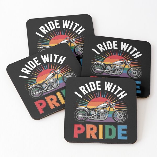 Item preview, I ride with pride, gay biker, rainbow motorcycle lover queer designed and sold by MarryIsMonth.