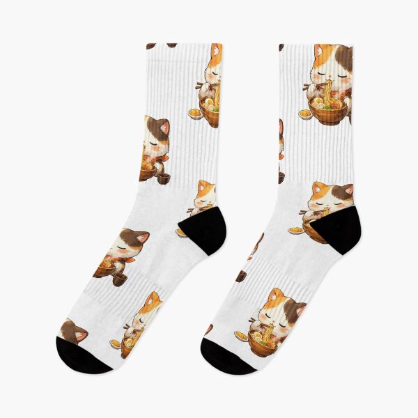Item preview, Cat eating ramen noodles  designed and sold by chrysaioann.