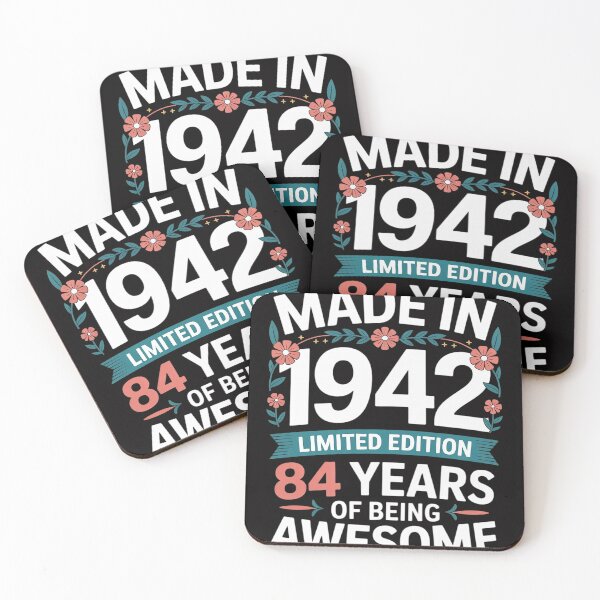 Item preview, Made in 1942 84 Year of Being Awesome Floral Birthday Women designed and sold by Vexat062Art.