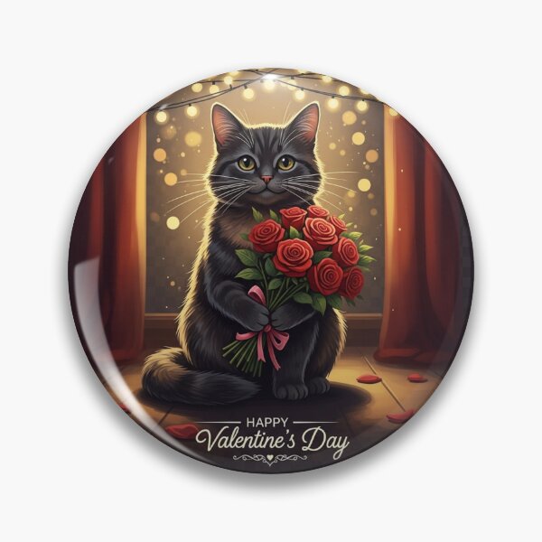 Item preview, Romantic Cat Under Lights designed and sold by PetJoyPrintsCO.