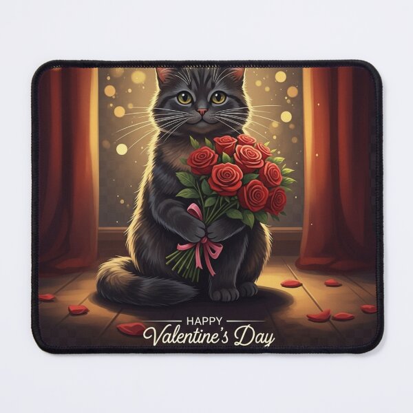 Item preview, Romantic Cat Under Lights designed and sold by PetJoyPrintsCO.