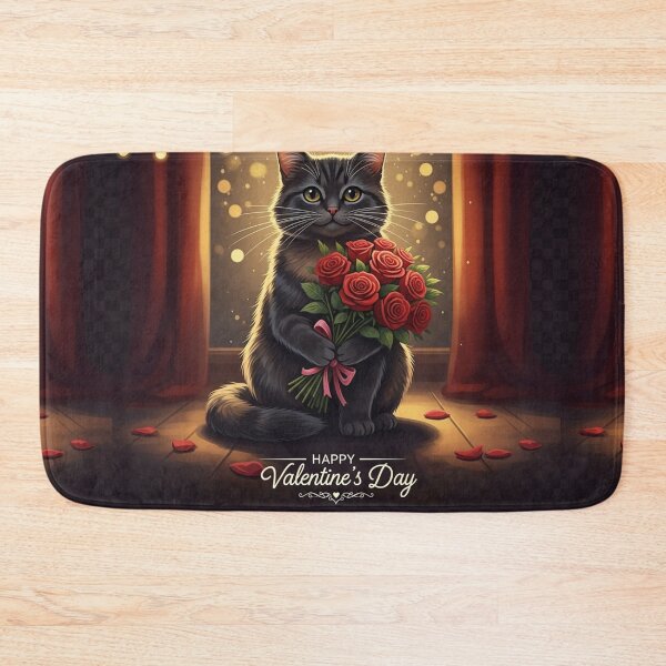 Item preview, Romantic Cat Under Lights designed and sold by PetJoyPrintsCO.