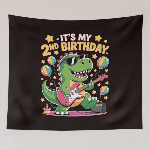 Item preview, Kids It's My 2nd Birthday T-Rex 2 Year old Birthday designed and sold by MichaelStalkas.