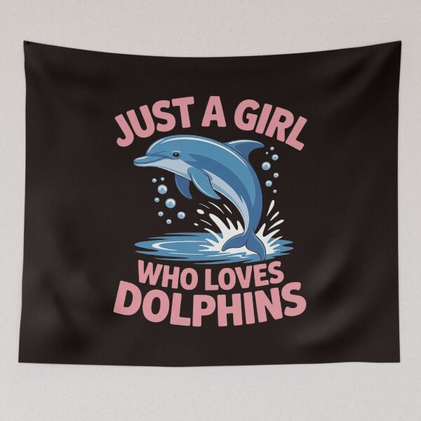 Item preview, Just A Girl Who Loves Dolphins Summer Cute Girl Dolphin- designed and sold by MichaelStalkas.