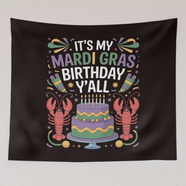Item preview, Its My Mardi Gras Birthday Yall Mardi Gras Happy Birthday designed and sold by MichaelStalkas.