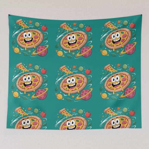 Item preview, Intergalactic Pizza – Cosmic Cartoon Fun designed and sold by GraphGUY.