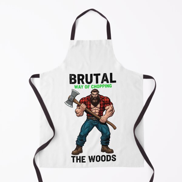 Item preview, Brutal Way of Chopping the Woods – Rugged Lumberjack Power Illustration designed and sold by C3J7.