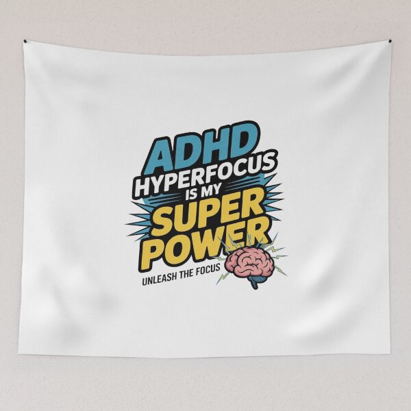 Item preview, ADHD Hyperfocus Is My Superpower Neurodiversity Art ver. 1 designed and sold by KRYO ARTS.