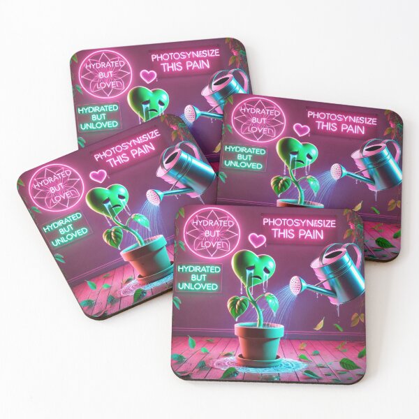 Item preview, Hydrated But Unloved – Photosynthesize This Pain (Neon Plant Meme) designed and sold by ComedyInkFactor.