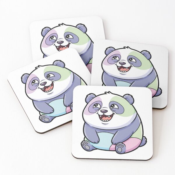 Artikelvorschau, Lustiger, niedlicher Kawaii-Panda-Aufkleber – Pausbäckiger Cartoon-Panda mit albernem Gesicht entworfen und verkauft von PrimeDesign27.