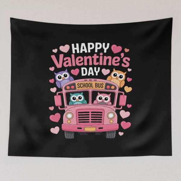 Item preview, Owls School Bus Driver Happy Valentines Day Apparel designed and sold by LindseyKris.