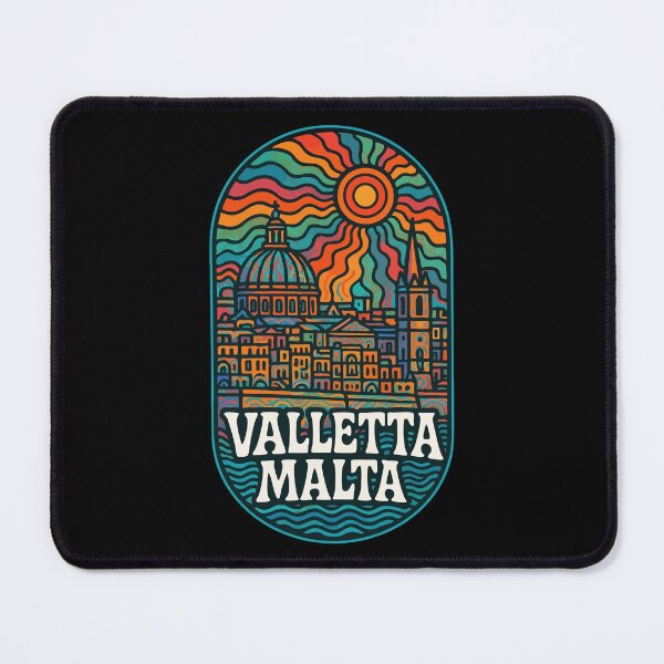 Item preview, Valletta Malta Trippy Art Travel designed and sold by TomFrontierArt.