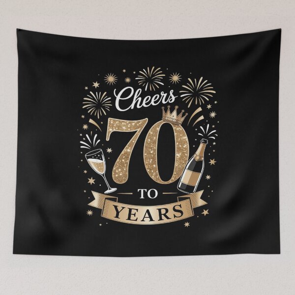 Item preview, Cheers To 70 Years Old Happy 70th Birthday Queen Champagne designed and sold by AquaKiev.
