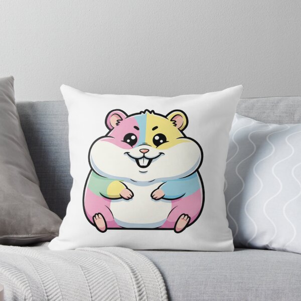 Item preview, Funny Cute Kawaii Hamster Sticker – Chubby Cartoon Hamster with Silly Face  designed and sold by PrimeDesign27.