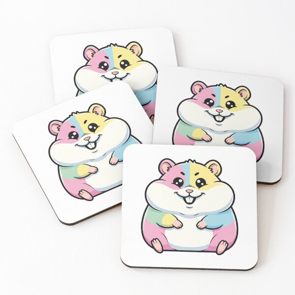 Item preview, Funny Cute Kawaii Hamster Sticker – Chubby Cartoon Hamster with Silly Face  designed and sold by PrimeDesign27.