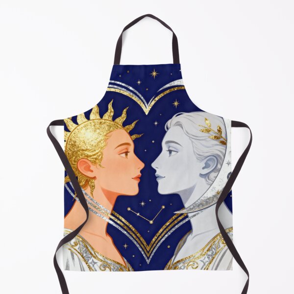 Item preview, Celestial Soulmates - Sun and Moon Eternal Cosmic Love designed and sold by HappySproutArt.