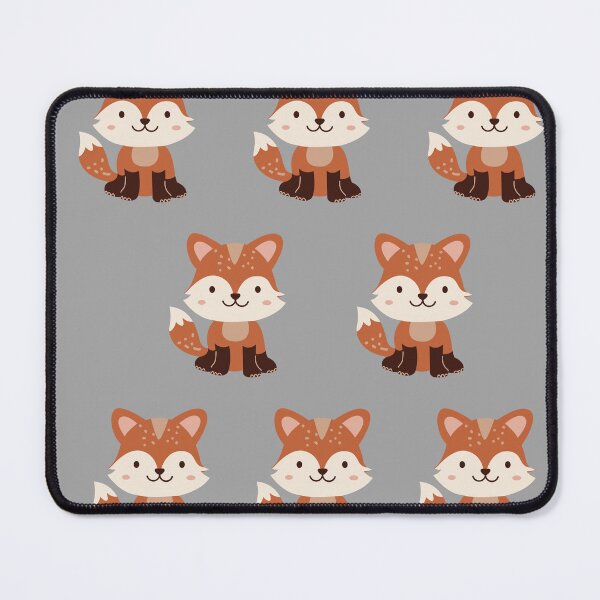 Item preview, Cute Fox on Gray Background – Adorable Pattern designed and sold by lunadesignsmoon.