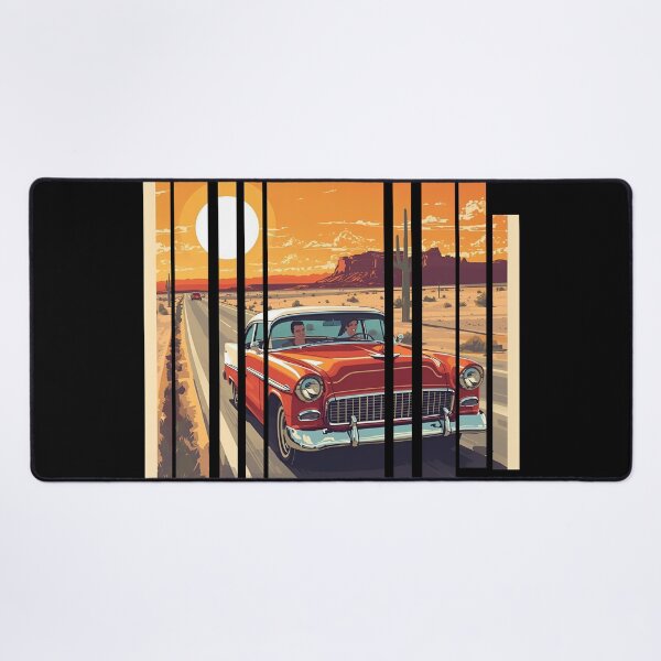 Item preview, Chevy Bel Air 1955, 50s pastel palette, chrome shine, mid-century 2 designed and sold by Neon G.