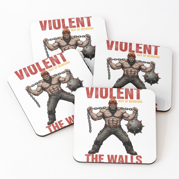 Item preview, Violent Way of Removing the Walls – Relentless Strength Mindset Illustration designed and sold by C3J7.