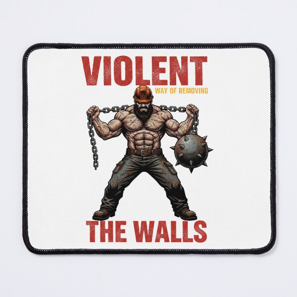 Item preview, Violent Way of Removing the Walls – Relentless Strength Mindset Illustration designed and sold by C3J7.
