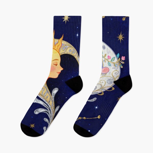Item preview, Celestial Soulmates - Sun and Moon Eternal Heart Love designed and sold by HappySproutArt.