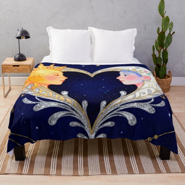 Item preview, Celestial Soulmates - Sun and Moon Eternal Heart Love designed and sold by HappySproutArt.