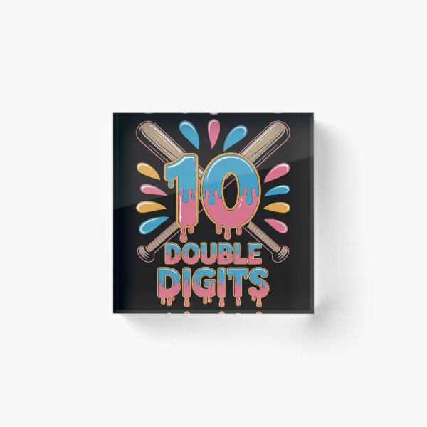 Item preview, Baseball Drip 10th Birthday Boy Double Digits Ice Cream Dri designed and sold by HudsonErik.
