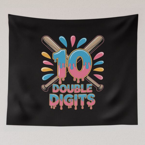 Item preview, Baseball Drip 10th Birthday Boy Double Digits Ice Cream Dri designed and sold by HudsonErik.