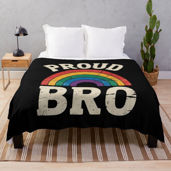 Item preview, LGBTQ Proud Bro Brother Gay Pride LGBT Ally Family Rainbow designed and sold by MythWoot.