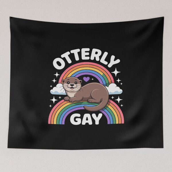 Item preview, LGBTQ Rainbow Otterly Gay Otter Pun Queer Pride Zookeeper designed and sold by PowAcademy.