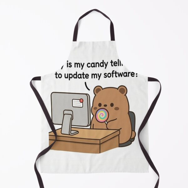 Item preview, Candy Update Bear Meme • Funny Tech & Gamer Humor designed and sold by JustSketchs.