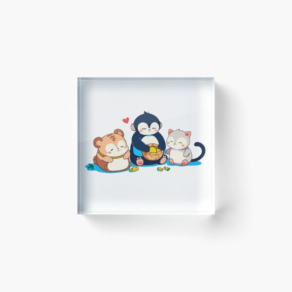 Item preview, Cute Friends  – Kawaii Wholesome Cartoon Illustration designed and sold by KomoFrames.