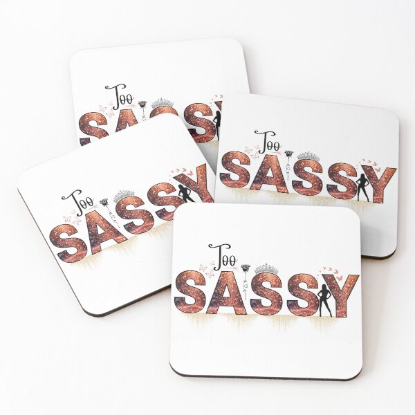 Item preview, Too Sassy – Rose Gold Glitter Typography designed and sold by PixelByHajni.
