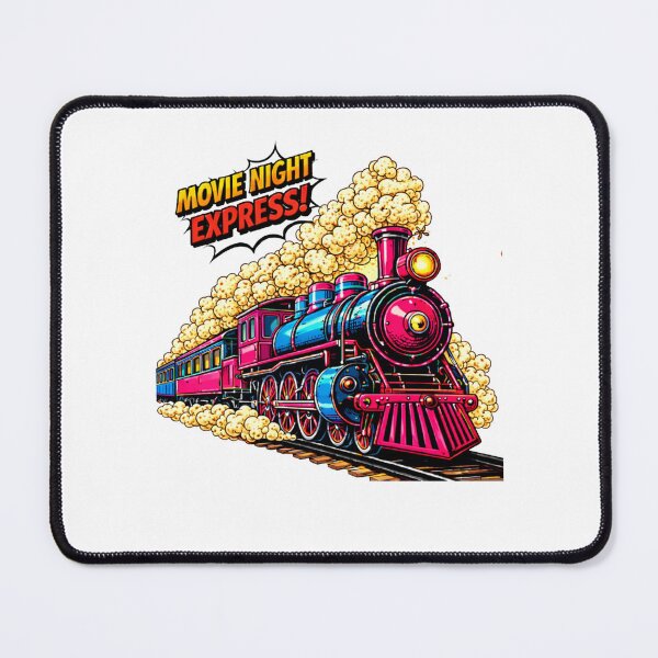 Item preview, Popcorn Steam Train: Movie Night Pop Art designed and sold by VauxelleArt.