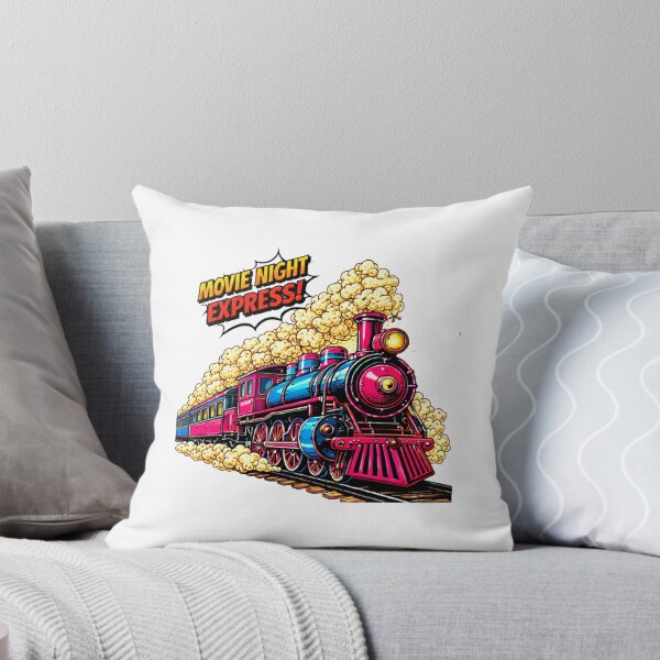 Item preview, Popcorn Steam Train: Movie Night Pop Art designed and sold by VauxelleArt.