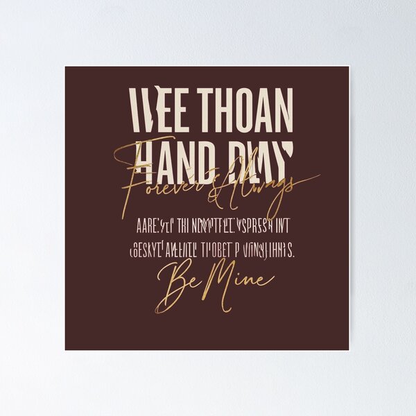 Item preview, More Than Hands My Forever & Always Be Mine Valentine Typography Design designed and sold by RedVista.