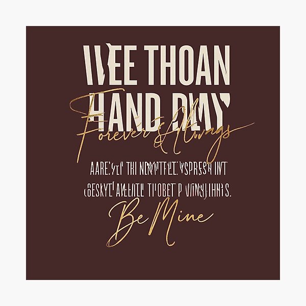 Item preview, More Than Hands My Forever & Always Be Mine Valentine Typography Design designed and sold by RedVista.