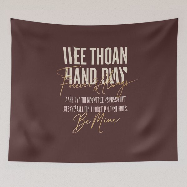 Item preview, More Than Hands My Forever & Always Be Mine Valentine Typography Design designed and sold by RedVista.