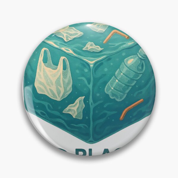 Item preview, Translucent teal water cube with plastic debris on black background designed and sold by Creative88Art.