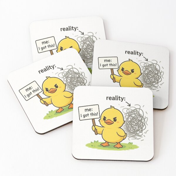 Item preview, I Got This Duck Meme • Funny Reality vs Expectations Cartoon designed and sold by JustSketchs.