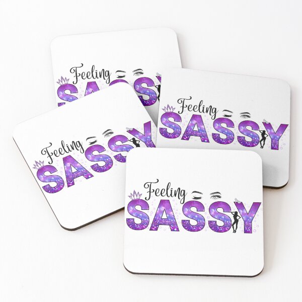 Item preview, Feeling Sassy – Purple Glitter Typography designed and sold by PixelByHajni.