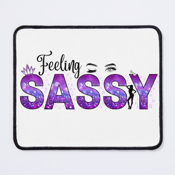 Item preview, Feeling Sassy – Purple Glitter Typography designed and sold by PixelByHajni.