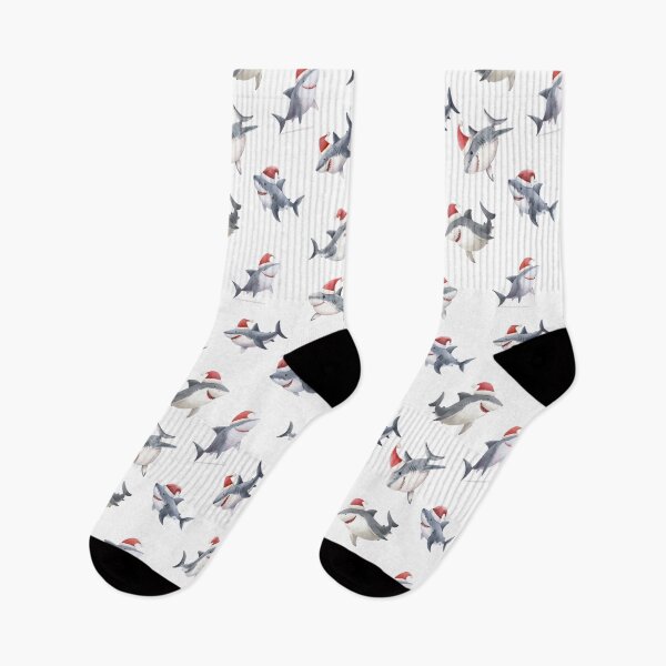 Item preview, Tossed Christmas Sharks on White designed and sold by KSimpson838.