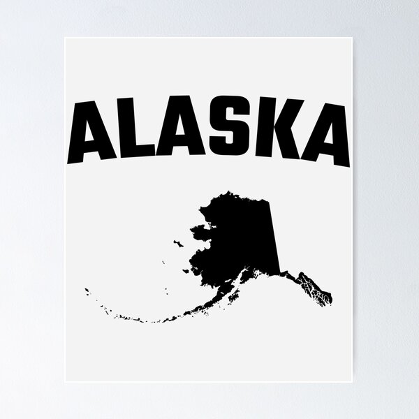 Item preview, Alaska State Pride - Bold Minimalist Silhouette Map designed and sold by mashmosh.
