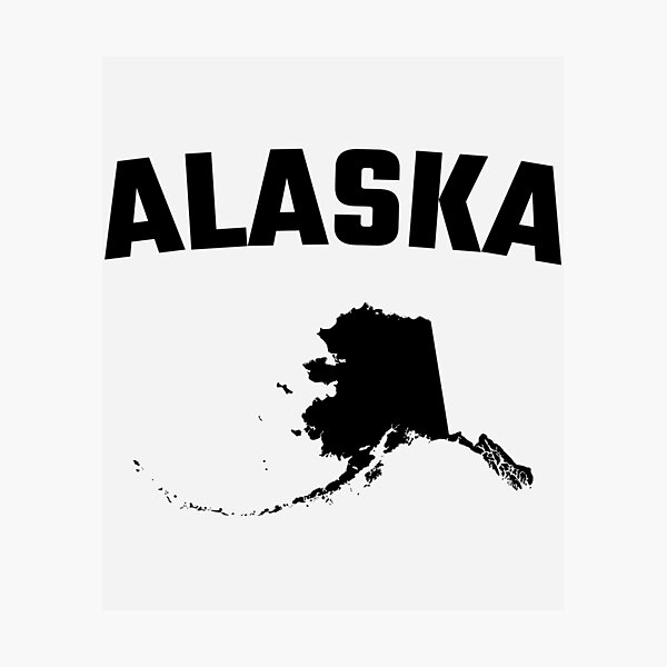 Item preview, Alaska State Pride - Bold Minimalist Silhouette Map designed and sold by mashmosh.