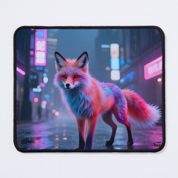 Item preview, Neon Fox – Cyberpunk Night Stalker designed and sold by GraphGUY.