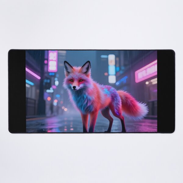 Item preview, Neon Fox – Cyberpunk Night Stalker designed and sold by GraphGUY.