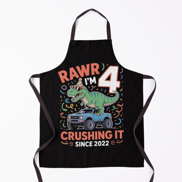 Item preview, 4th Birthday Monster Truck Dinosaur 4 Years Old Birthday Boy designed and sold by HermanTricia.