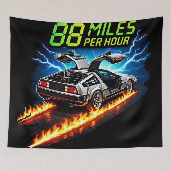 Item preview, 88 MPH - Time Travel Retro Science Fiction Art designed and sold by Thompika.